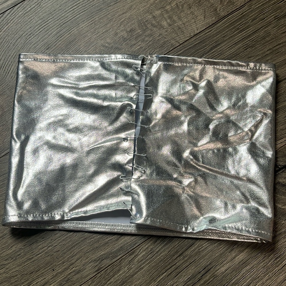 Silver tube top
